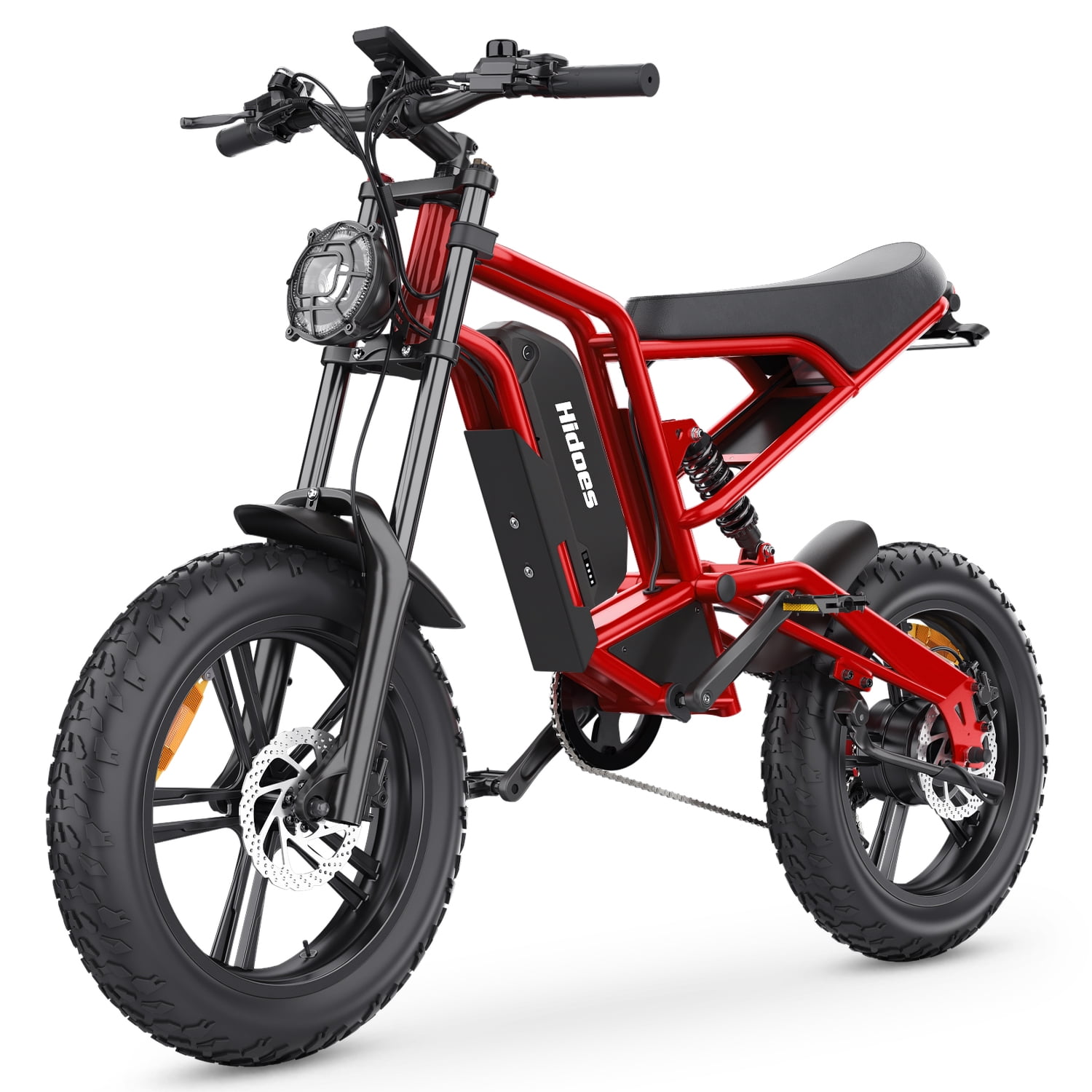 Hidoes 28 Miles Long Range Electric Mountain Ebike with 20" Fat Tire