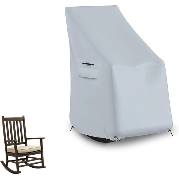 Seal Skin Waterproof Rocking Chair Cover, Heavy-Duty Fabric (Gray, 27.5 ...