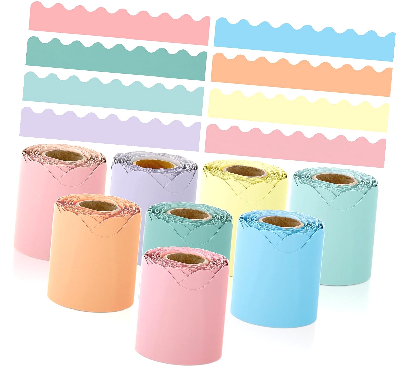 Hidove 8 Rolls 262.4 Feet Scalloped Bulletin Borders, Bulletin Trims ...