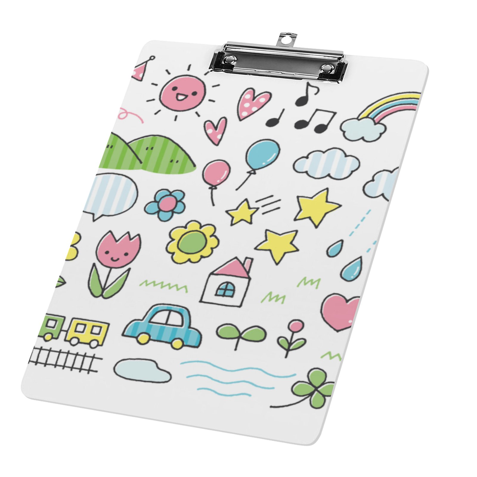 Hidove Acrylic Clipboard, Cute Colorful Standard A4 Letter Size