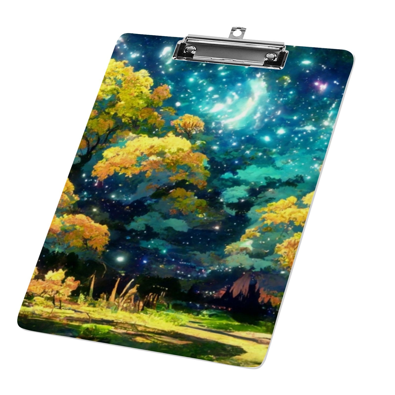 Hidove Acrylic Clipboard, Landscape at Night Painting with Artistic Conception Standard A4
