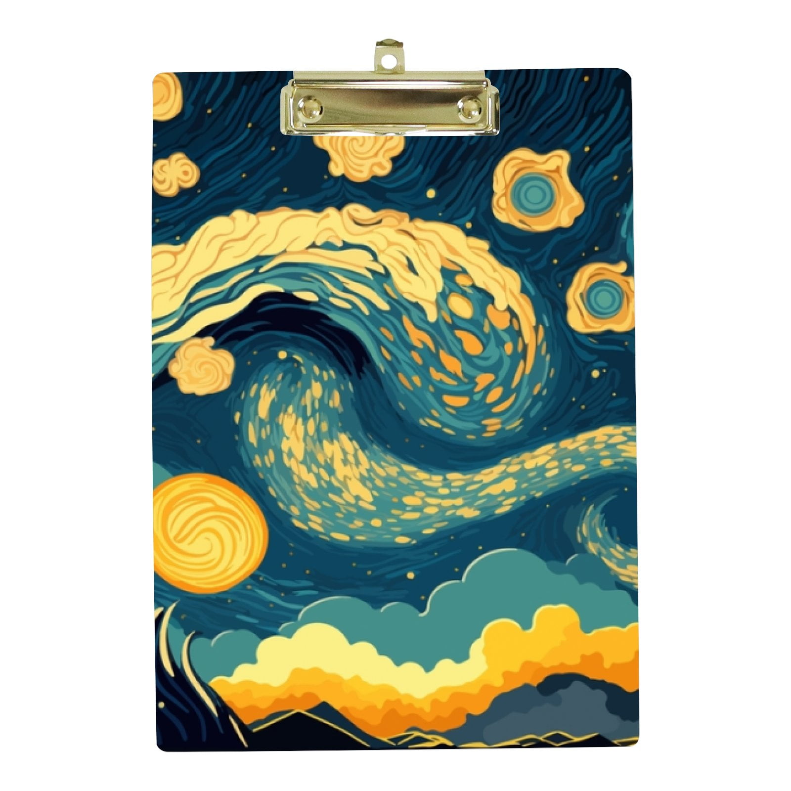 Hidove Acrylic Clipboard, a Starry Night Sky with the Sun Shining ...