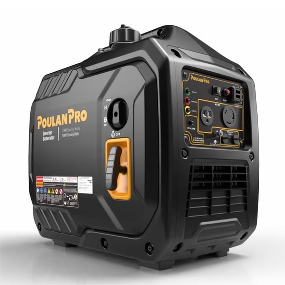 Poulan Pro 2300W Portable Inverter Generator Quiet Gas Powered Generator for Home Backup Camping & RV with USB Ports ECO Mode Parallel Ready CO Sensor EPA Compliant
