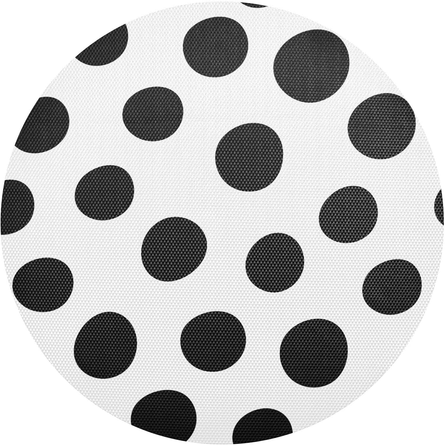 Hidove Black and White Texture Round Placemat Set of 1, NonSlip Heat Resistant & Waterproof