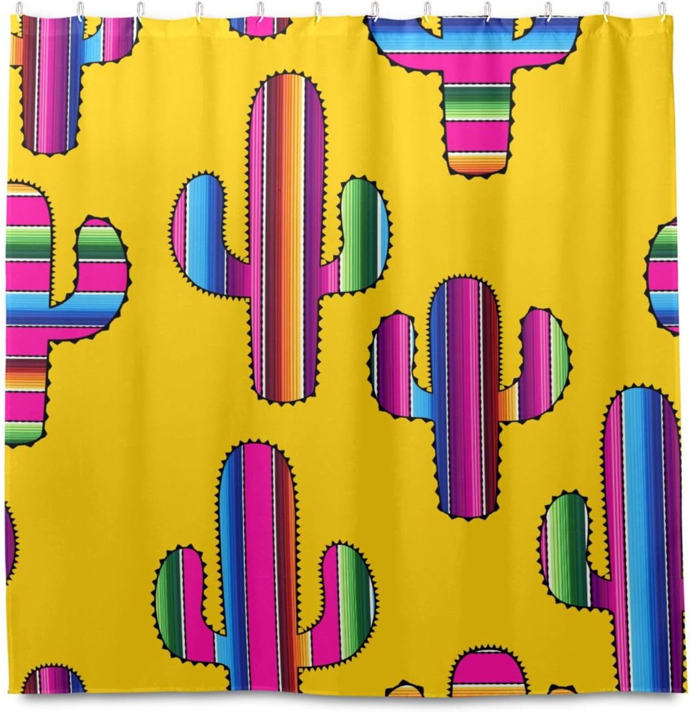 Hidove Cacti Mexican Texture Shower Curtain 72x72 Inch Waterproof