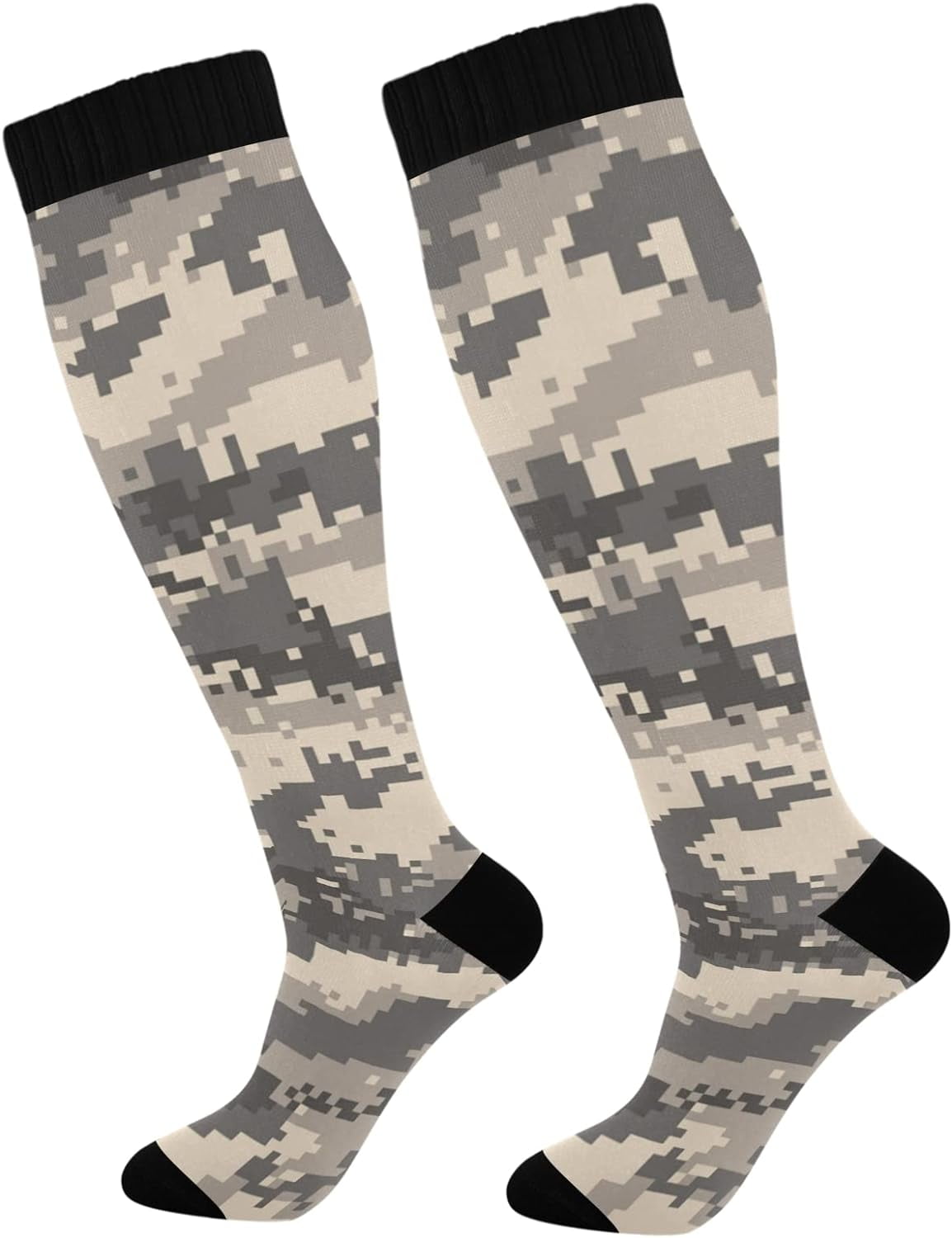 Hidove Camo Compression Socks for Men & Women Knee High Stockings for