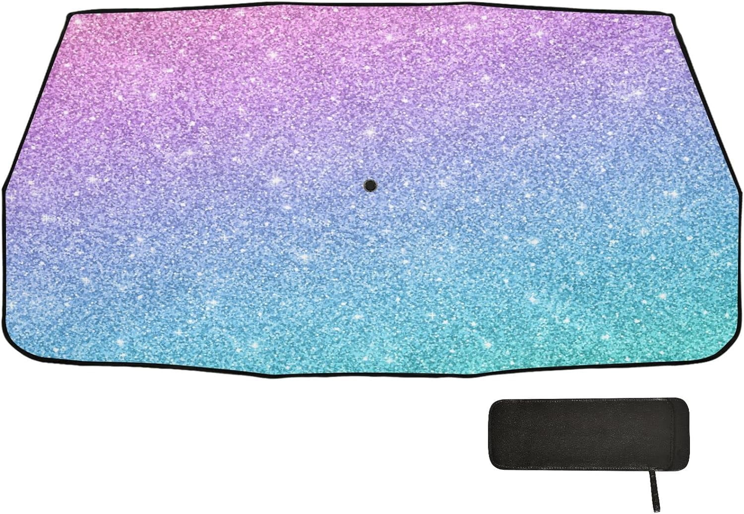 Hidove Car Windshield Sun Shade Umbrella,Blue Pink Foldable Car Sun Shade Windshield Fit Sedan