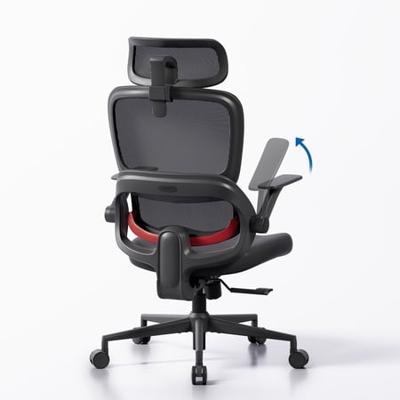 Sihoo B100 Se Office Chair, Dual-Back Ergonomic Chair, 2D Headrest & Flip-up Armrest, Soft Cotton Seat, Mesh Chair for Home Office & Gaming, 300lbs, Black