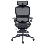 SIHOO B100 Ergonomic Office Chair with Footrest, Task Chair with Zoned Back Support, 2D Wide Headrest Study Chair for Teenager, High Back Executive Chair for Home Office, Black, 300lbs