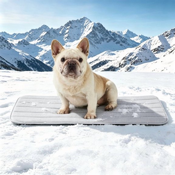 GOOPAWS Dog Cooling Mat, 30" x 20" Non-Slip Self-Cooling Dog Bed Pads for Medium Dogs Summer Cooling Indoor Outdoor Kennel Floor Use