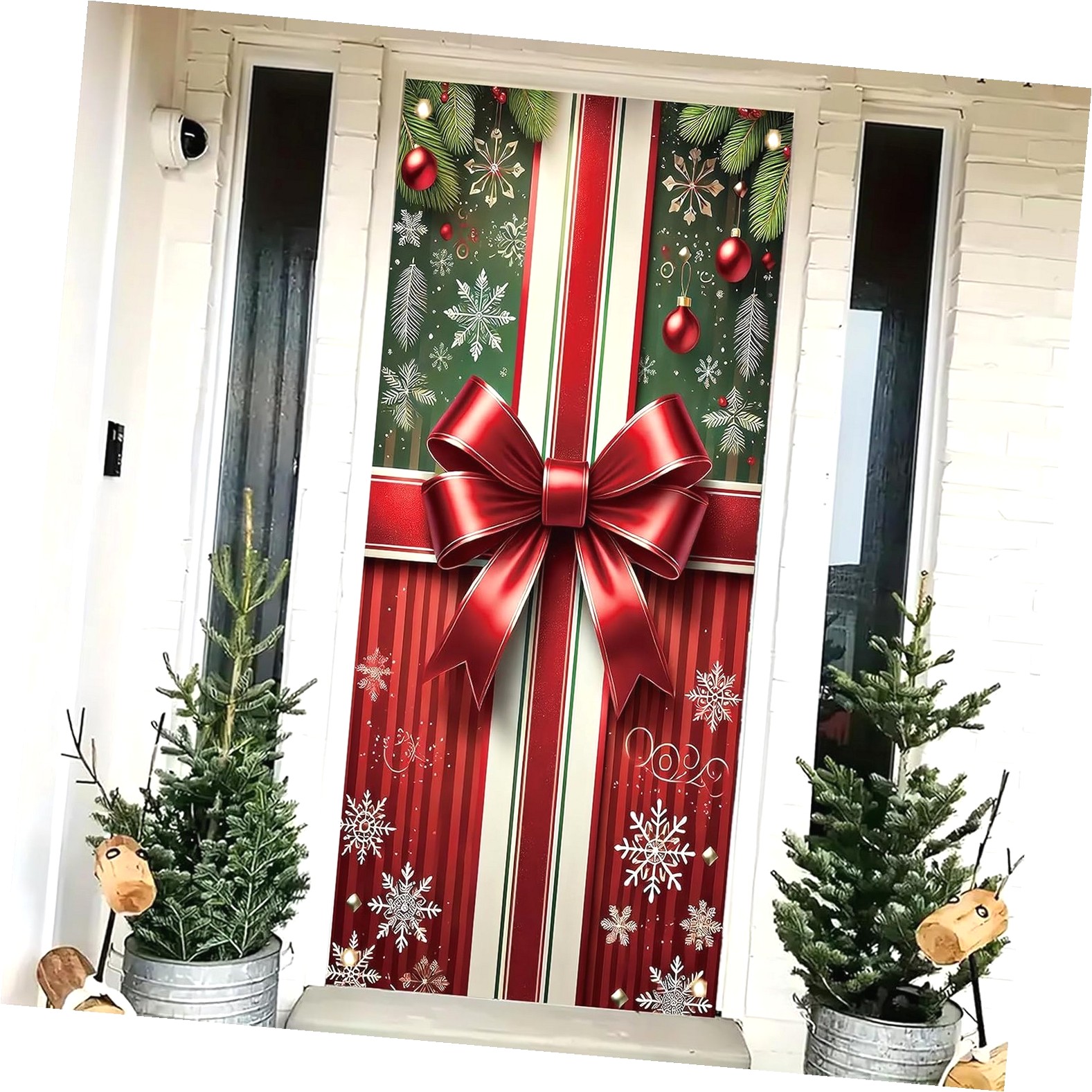 Hidove Christmas Door Cover Banner 35x71 Inch Holiday Door Decoration ...