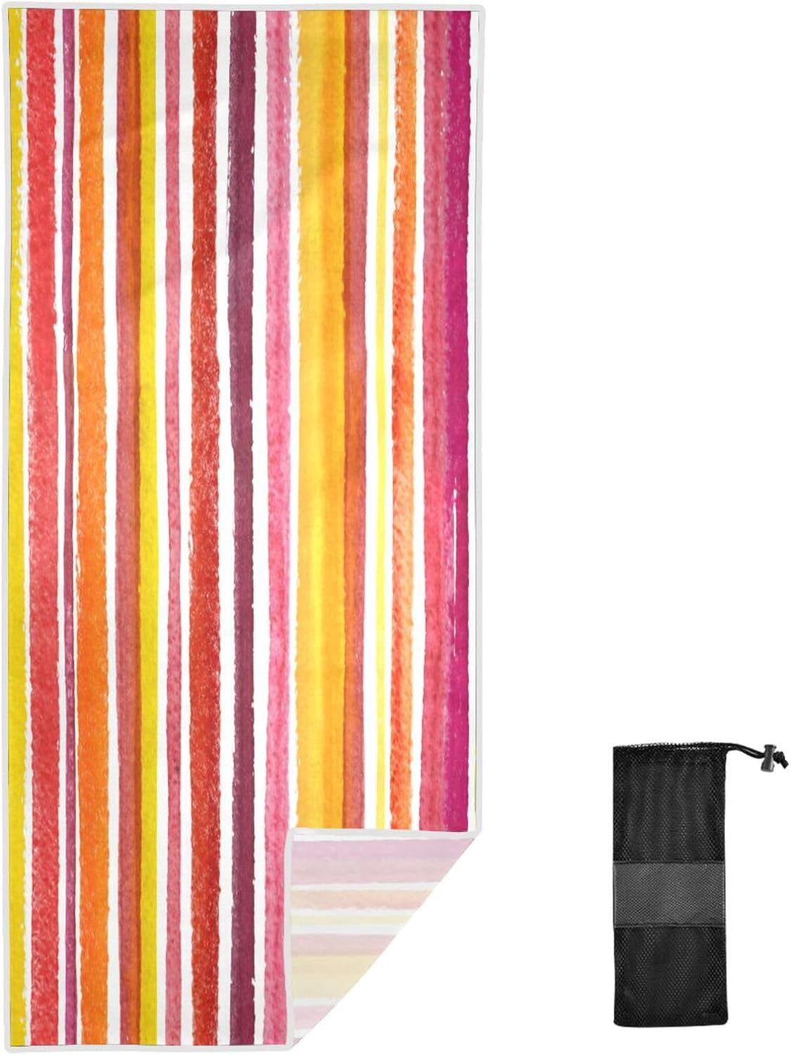 Microfiber Giant Beach Towel - Freeport Stripe Red/White/Blue