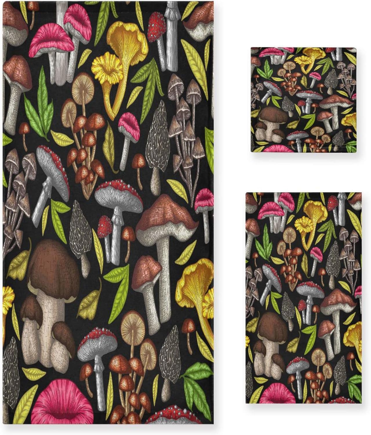 Mushrooms Hand Towel Set main image 1