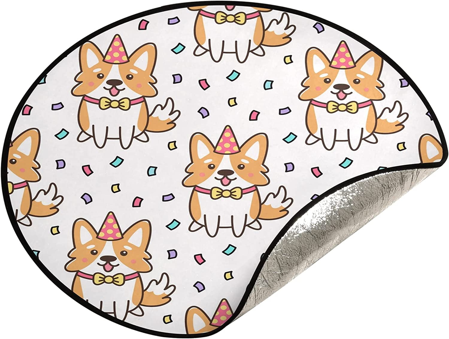 Hidove Dog Christmas Tree Mat Round Christmas Tree Stand Mat