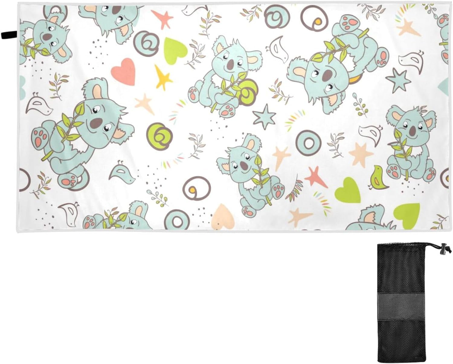 Hidove Cute Cartoon Sloth Beach Towel Fast Drying Camping Towels Sand