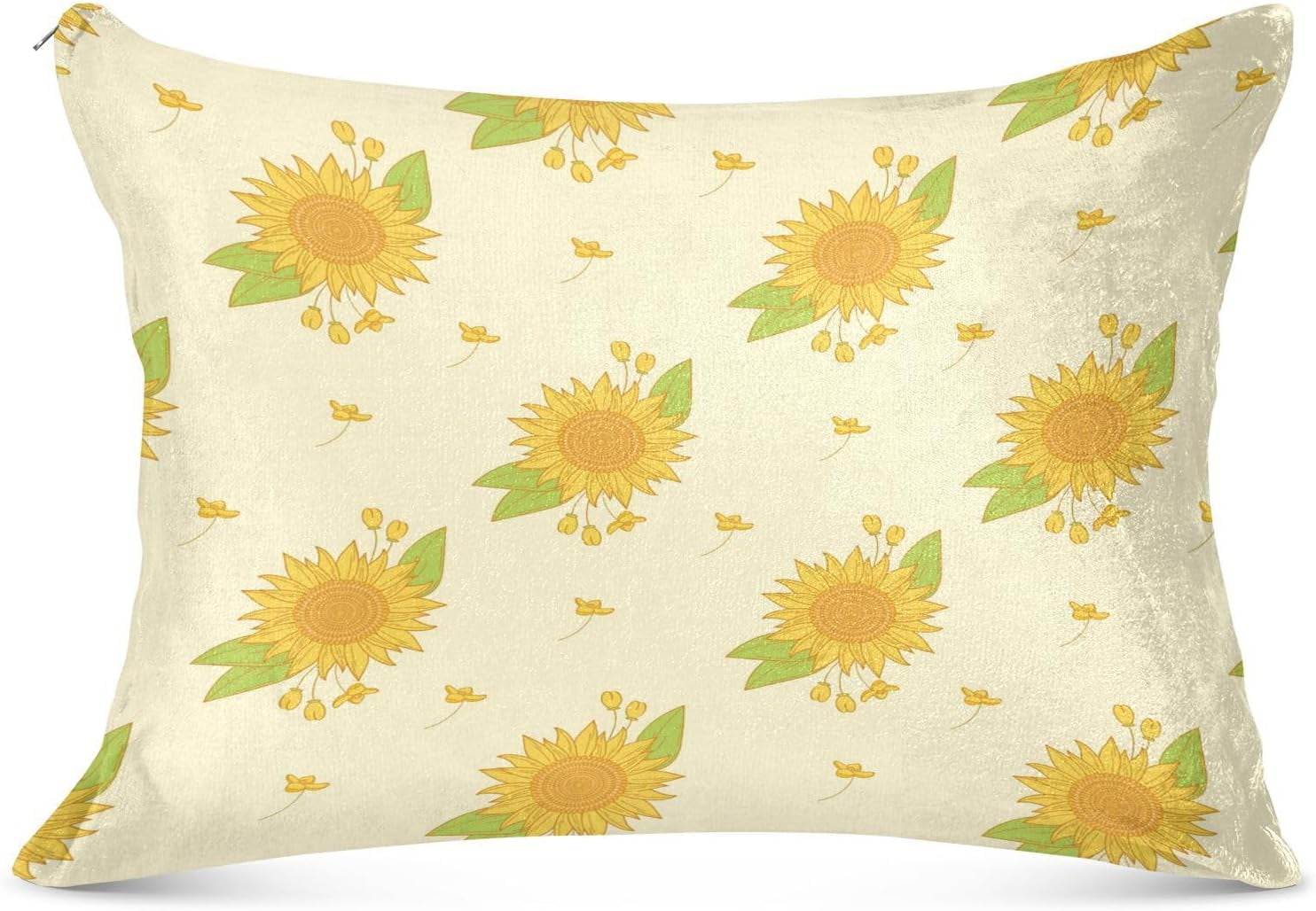 Hidove Cute Sunflower Flowers Floral Body Pillow Cover with Zipper