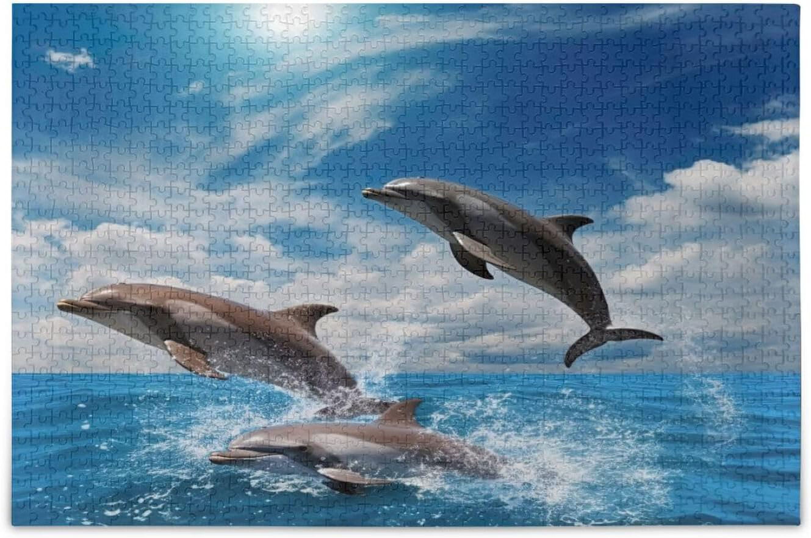 Hidove Dolphins Jigsaw Puzzles for Adults 500 Piece, Puzzles for Adults