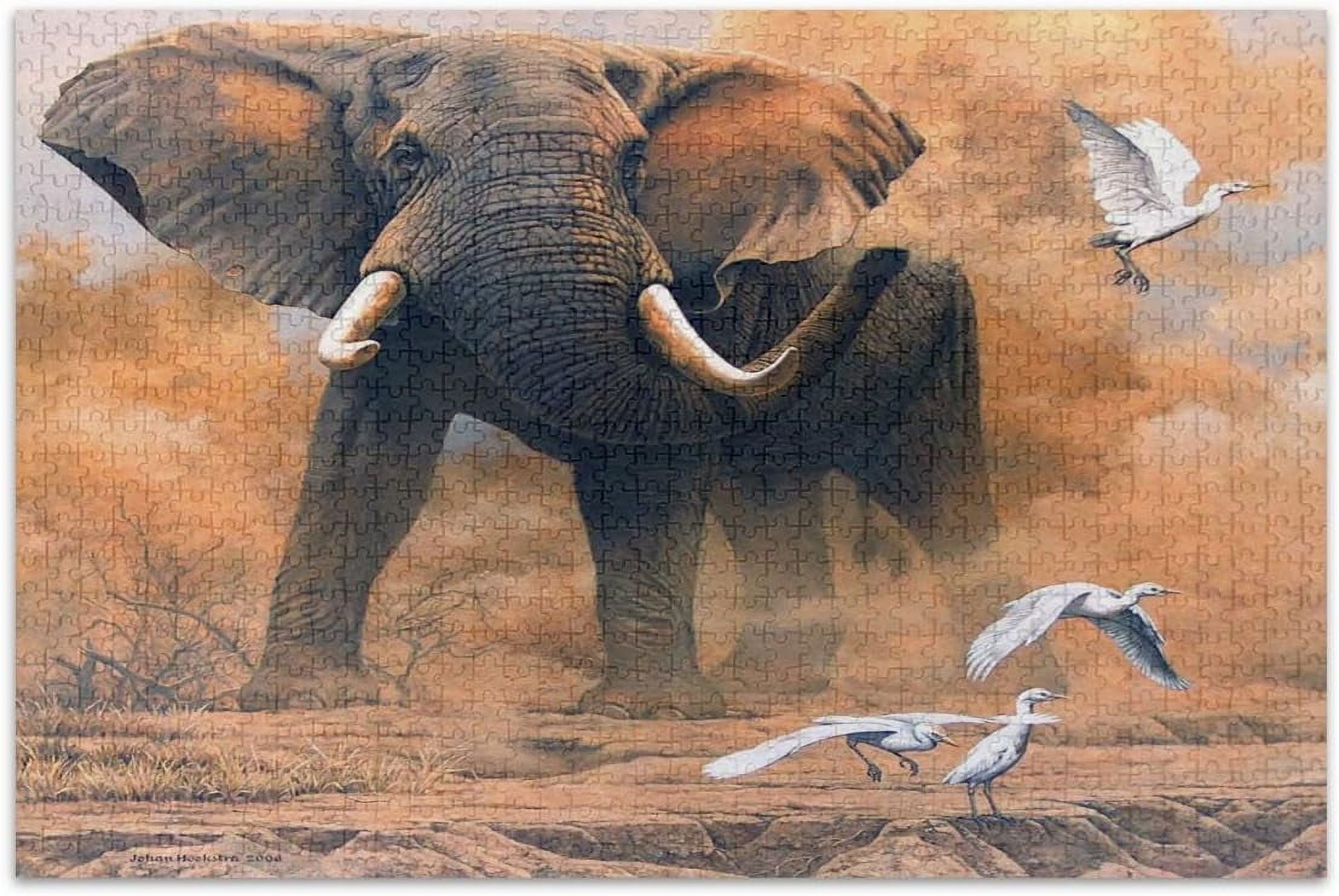 Hidove Elephant Jigsaw Puzzles 500 Piece for Adults Large Puzzle Game