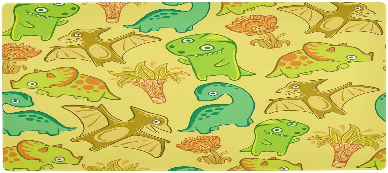 Hidove Extended Mouse Pad, NonSlip Rubber Base Mouse Pad,31.5x15.7 Inch,Cute Dinosaur959+8