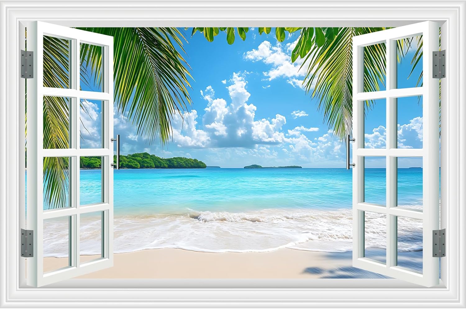 Fake Window Ocean View Hidove Fake Window Wall Sticker Mural Beach Seascape Ocean Scene Faux ...