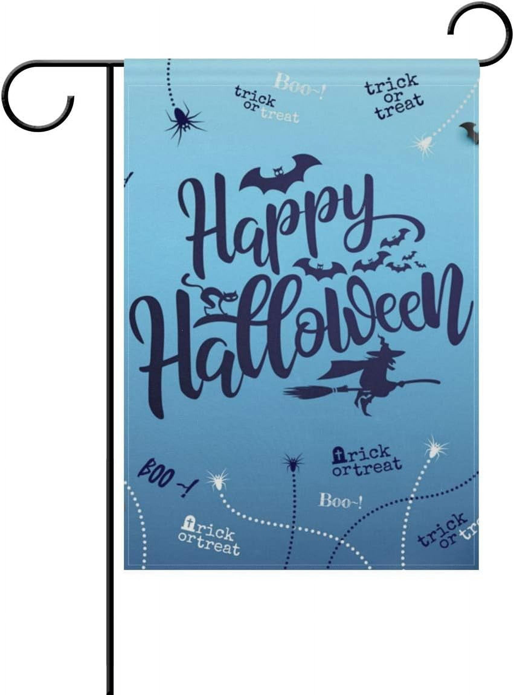 Hidove Garden Flag Halloween Ghost Balloons Double-Sided Printed Garden ...