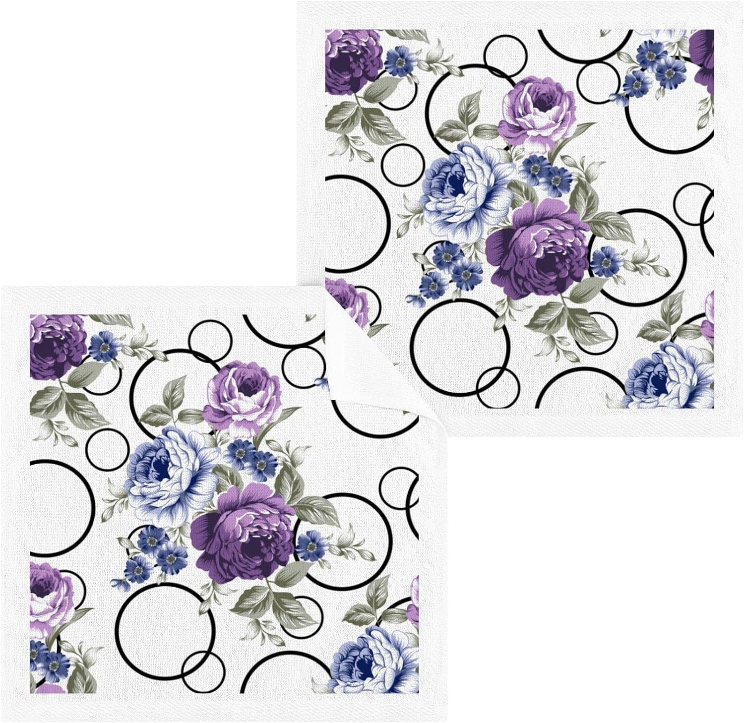 Hidove Golden Sunflower 100 Cotton Washcloths 6 Pack,Highly Absorbent