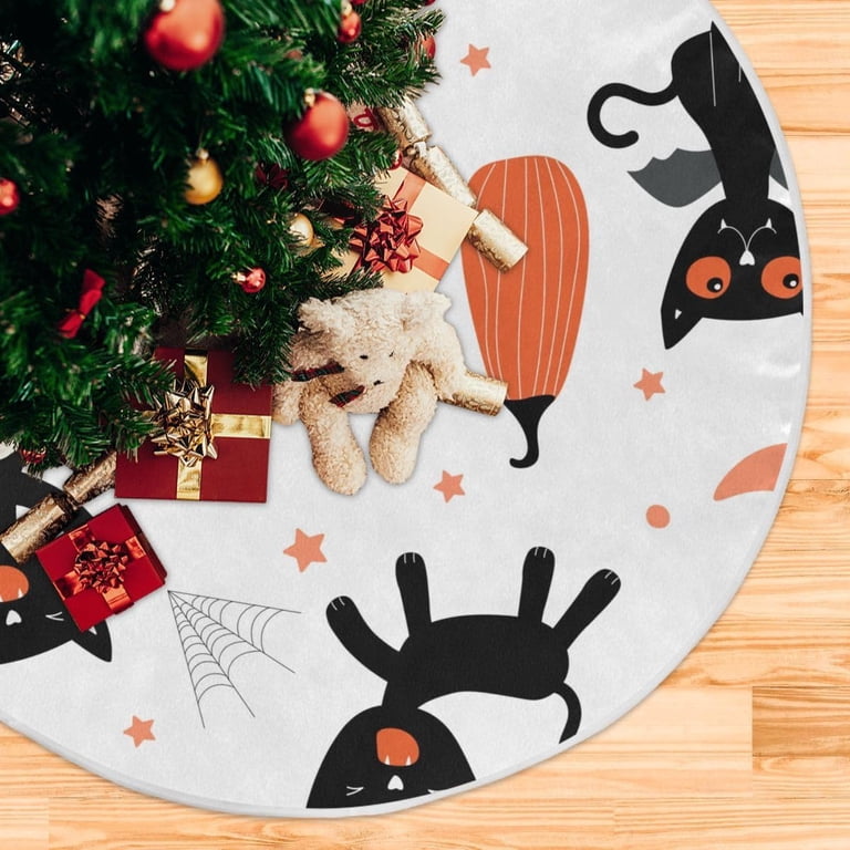 Hidove Halloween Christmas Tree Skirt Halloween Tree Skirt for