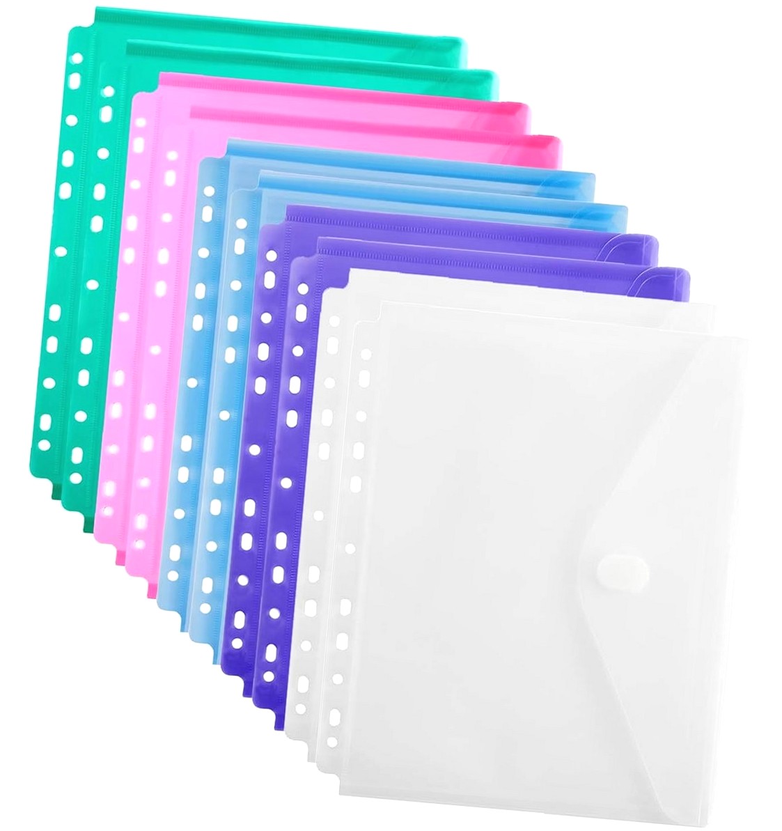 Small Filing Insert Hidove LaOficina 10 Packs 11-Hole Project Envelope Pocket Insert Pages ...