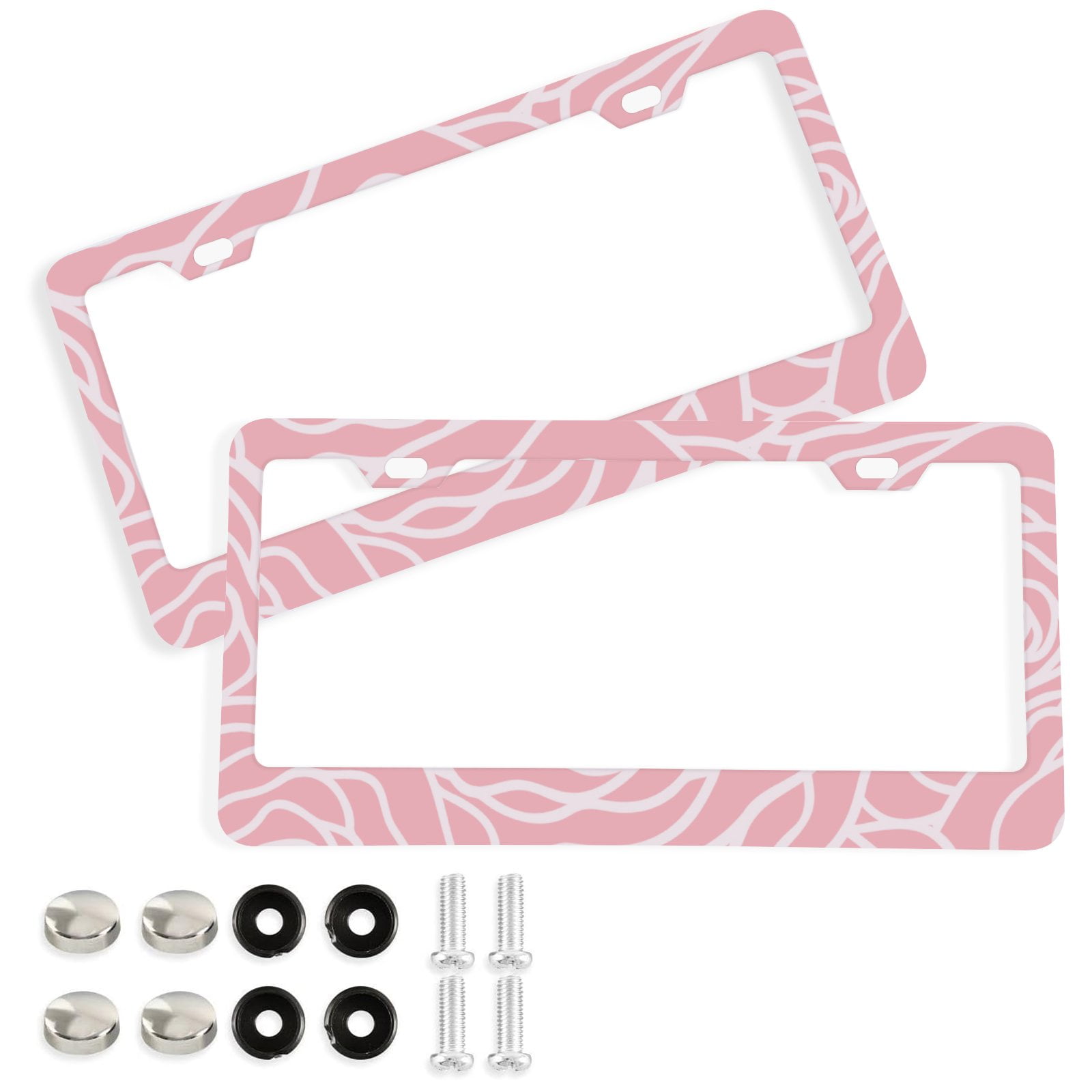 Hidove License Plate Frames, Vector Seamless Pattern with Outline