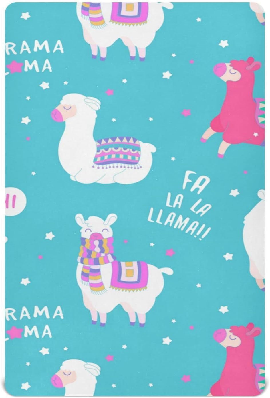 Hidove Llama Crib Sheet for Boy Girls, Soft Breathable Fitted Toddler