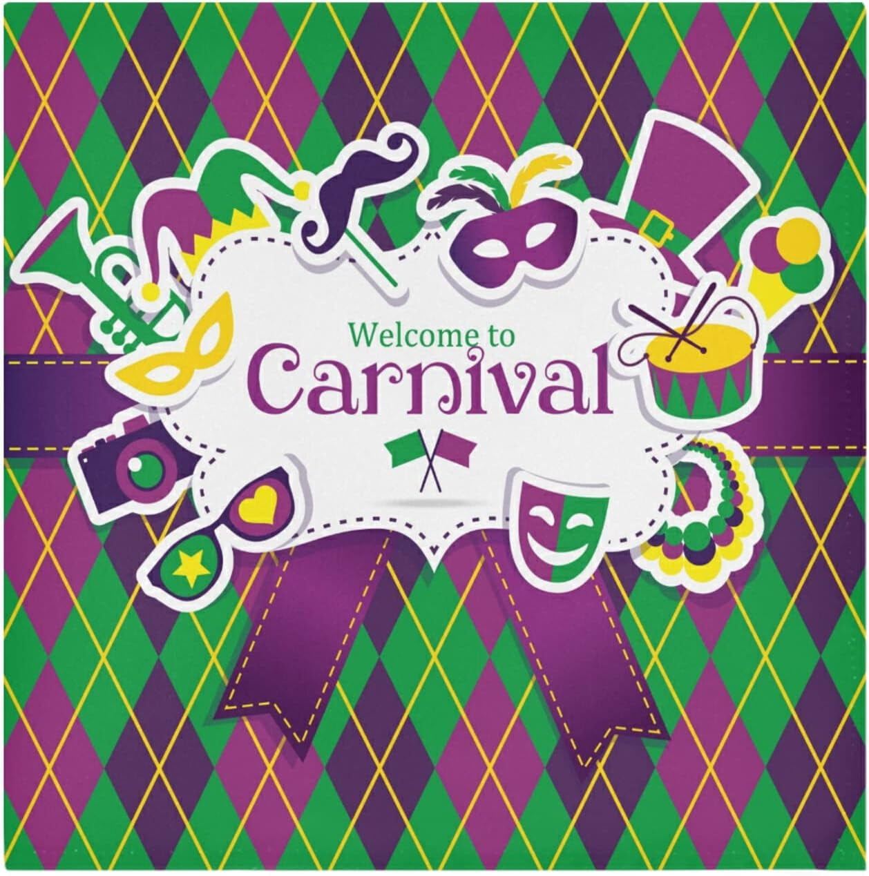 mardi gras table cloth