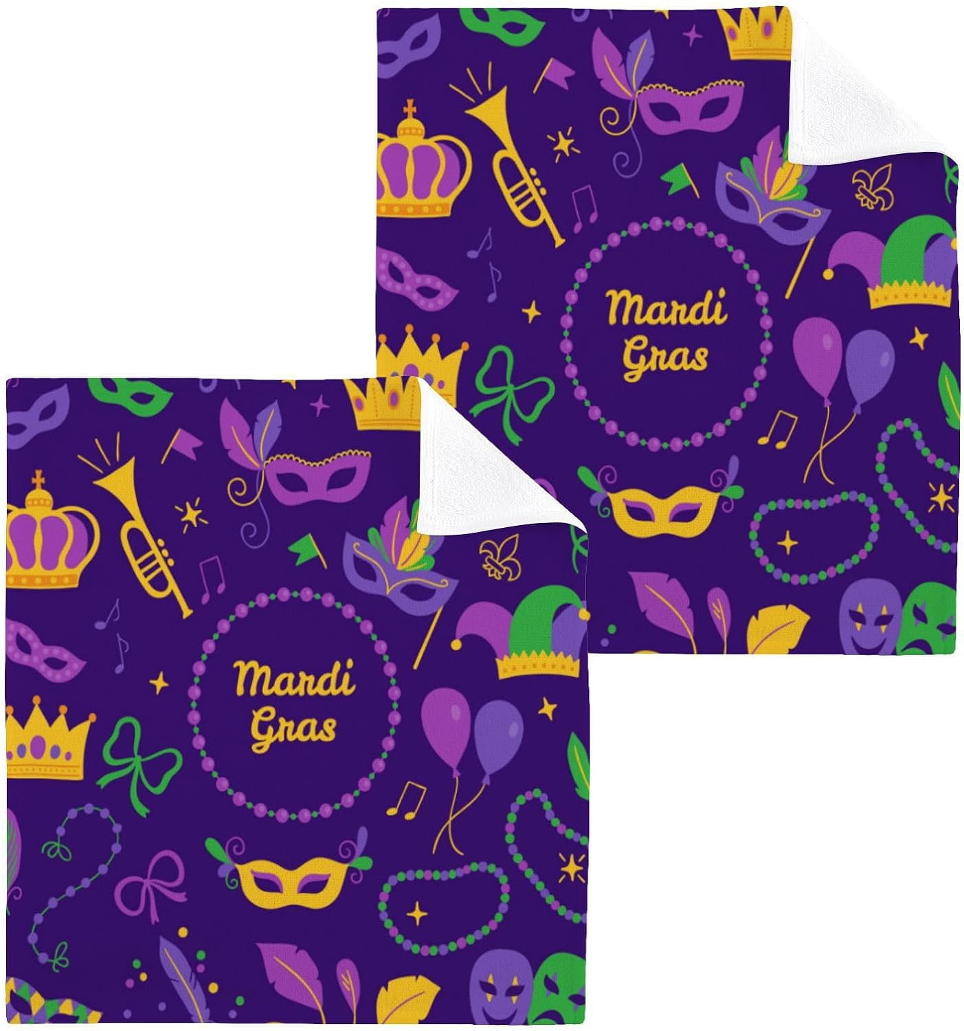 mardi gras bathroom hand towels