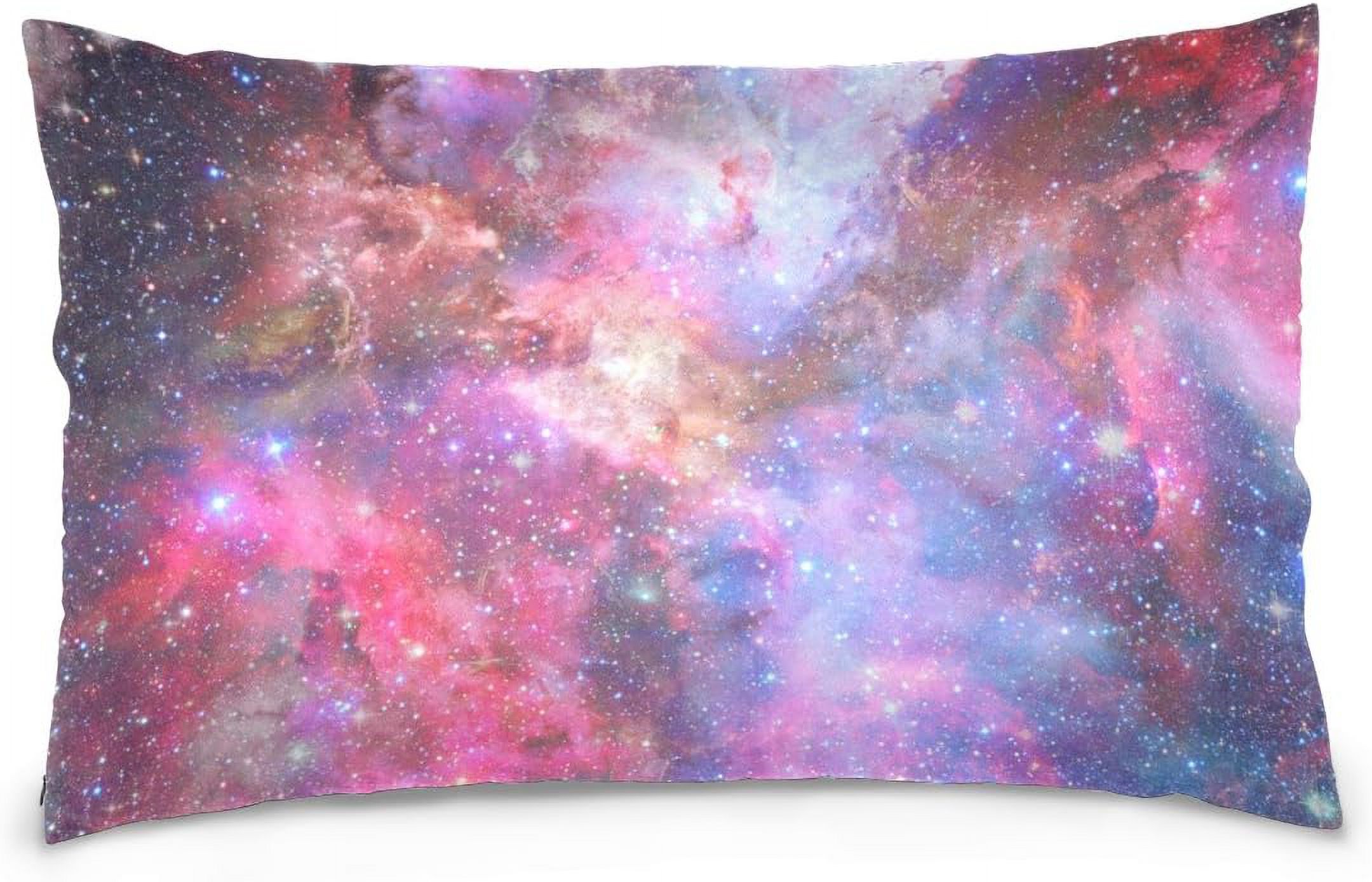 Hidove Nebula Galaxies Space Velvet Oblong Lumbar Plush Throw Pillow