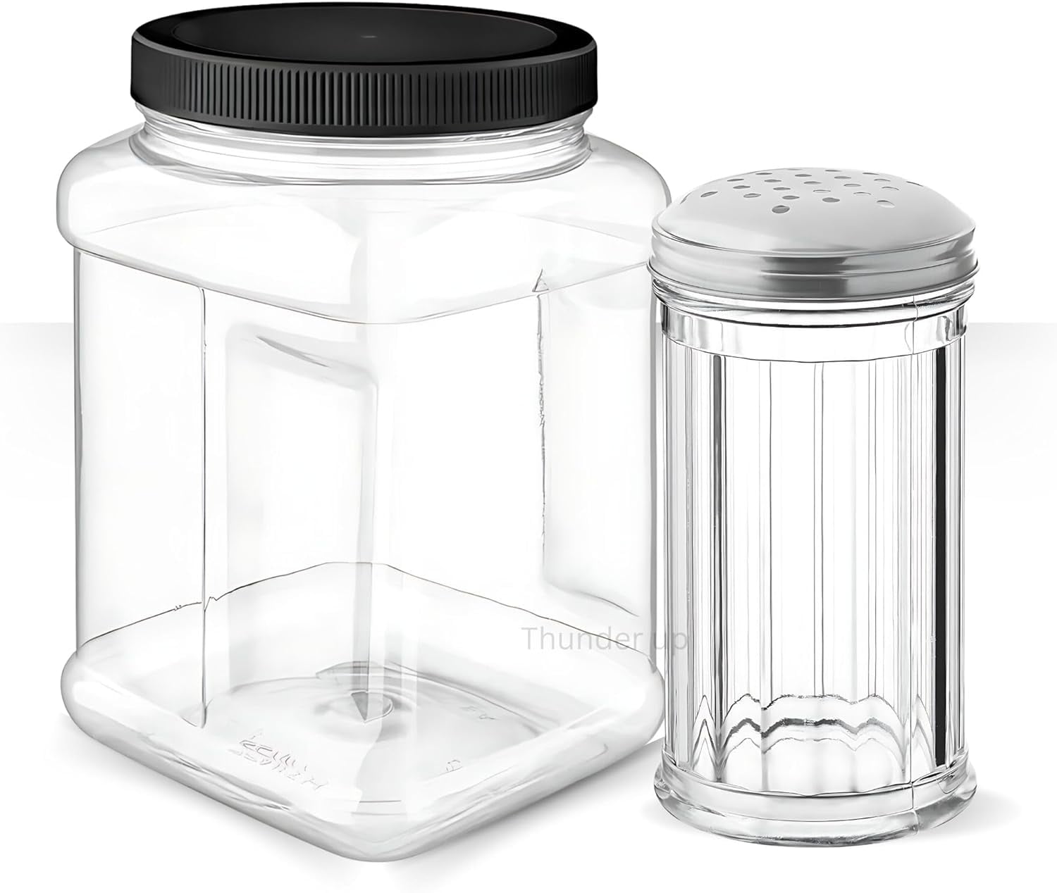 Hidove Parmesan eese Shaker 12 Oz & Re Container 64Oz, Plast Grated ...