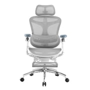 SIHOO C300 Pro Ergonomic Mesh Office Chair with Footrest, Big and Tall Home Desk Chair with Soft 6D Arms, Dynamic Lumbar Support, Gaming & Executive Computer Chairs - Gray