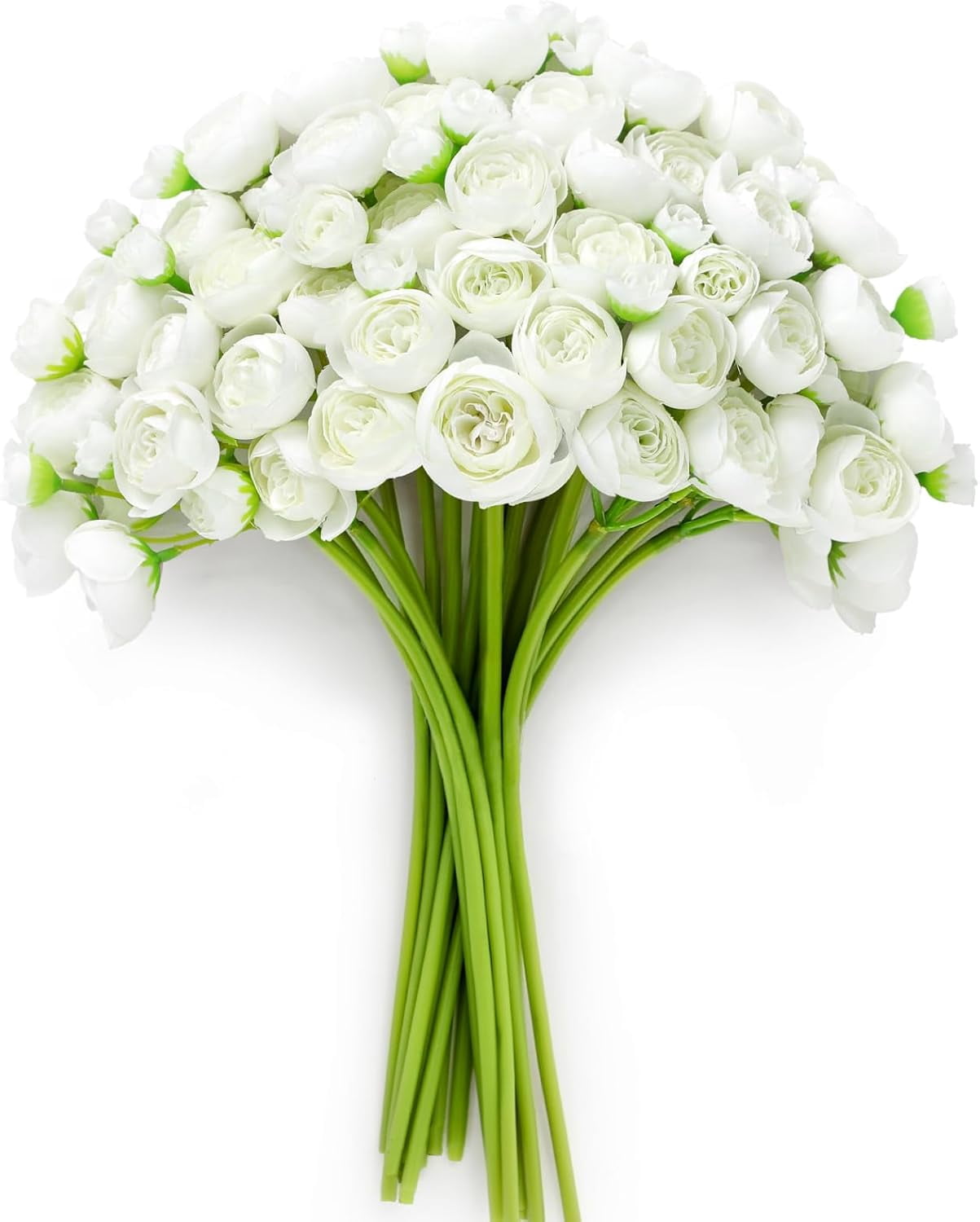White Fake Ranunculus Hidove Ranunculus Arti 𝟭𝟴 𝙋𝙘𝙨, White Faux Ranunculus Flowers for DIY ...