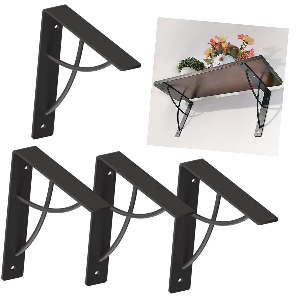 Shelves Rack Support Hidove Shelf Supports & Brackets 7 Inch, Durable Metal Wall Shelf ...