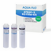 Aqua Flo Replacement Filter Kit 475QC-3, 3-Stage, Sediment, Carbon & UF Membrane, for 475QC-3 Ultrafiltration System