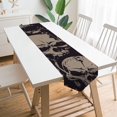 Hidove Table Runner Grunge Skulls Washable Table Cloth Runner for