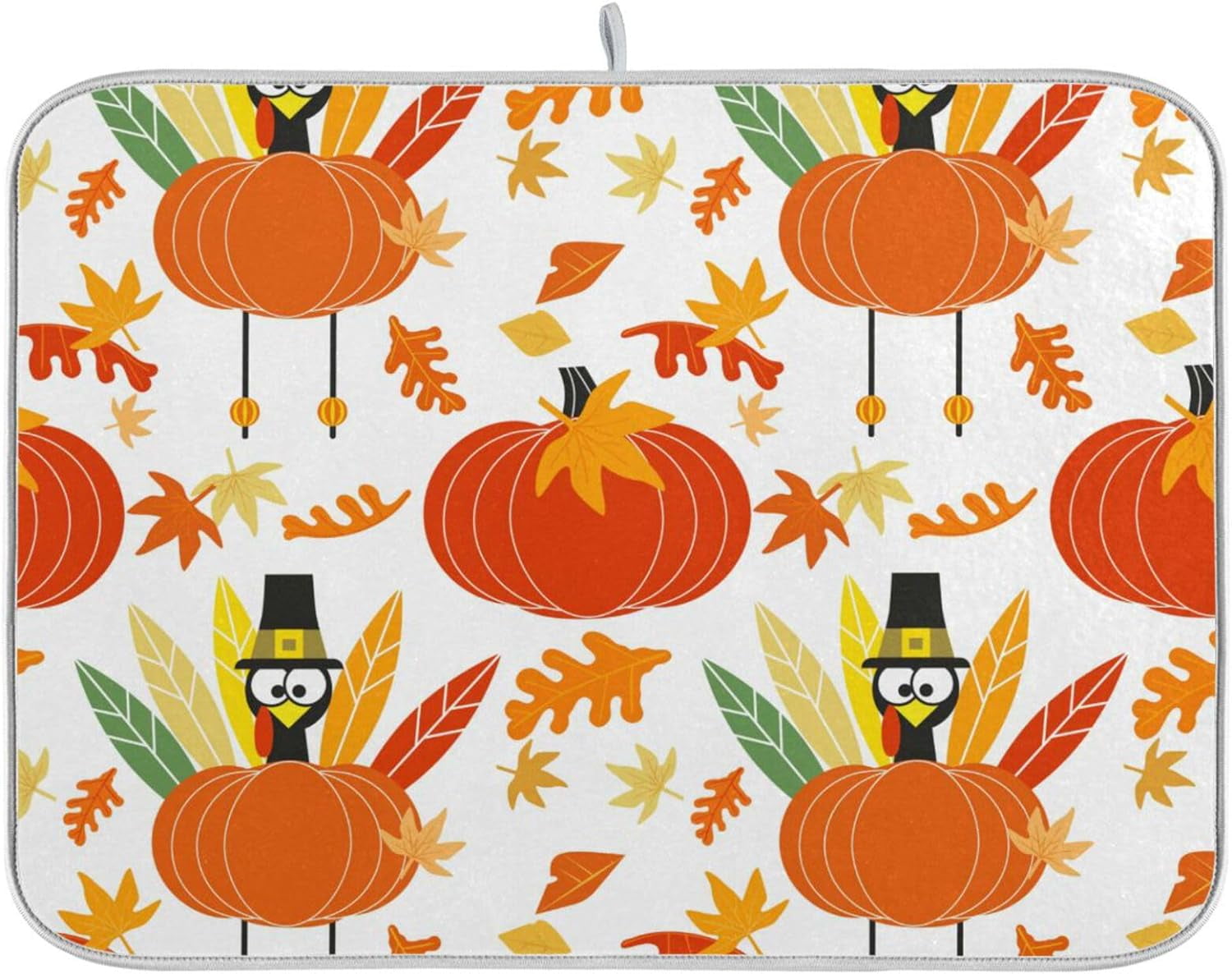 Hidove Thanksgiving Turkey Dish Drying Mat Absorbent Reversible Drying