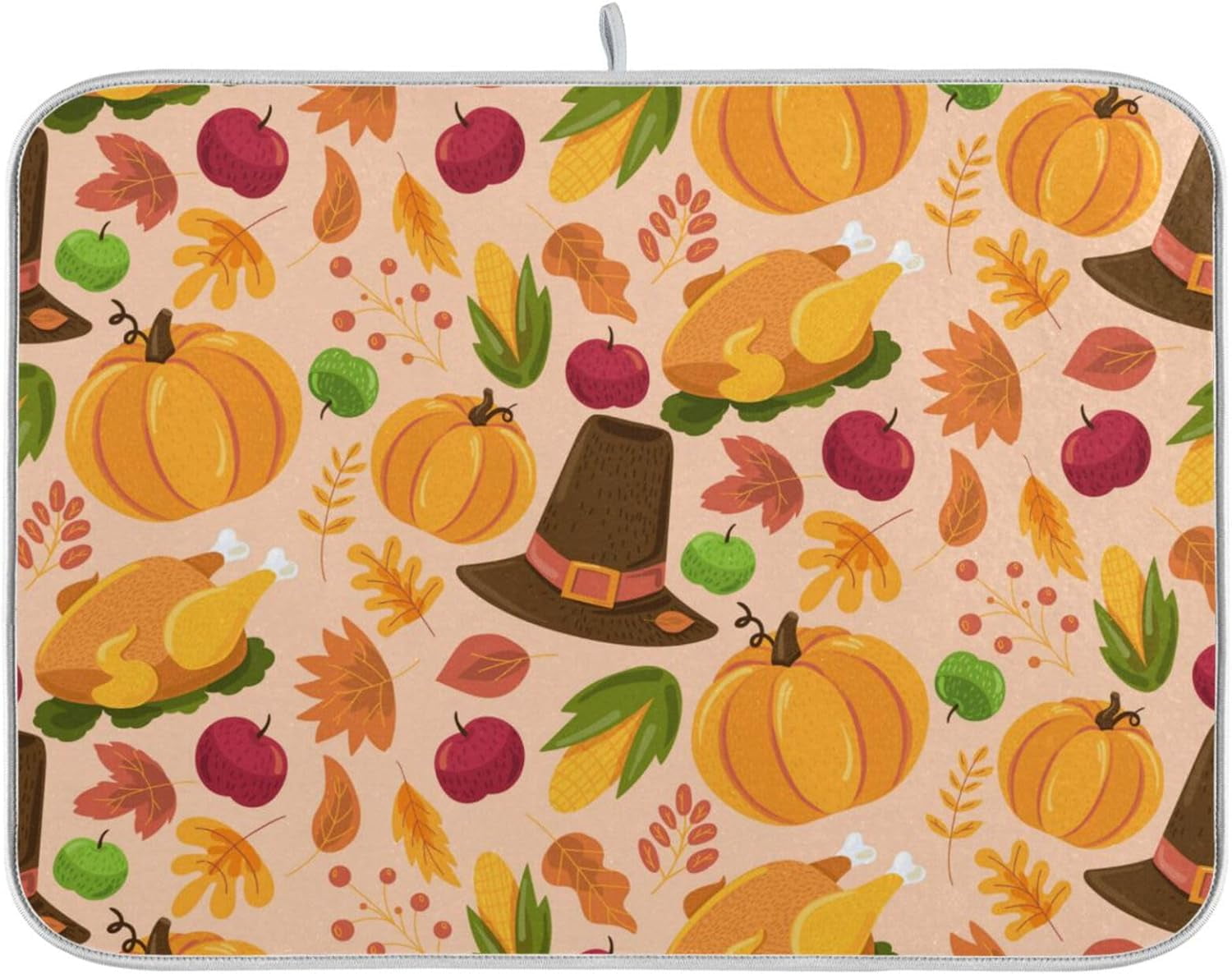Hidove Thanksgiving Turkey Dish Drying Mat Absorbent Reversible Drying