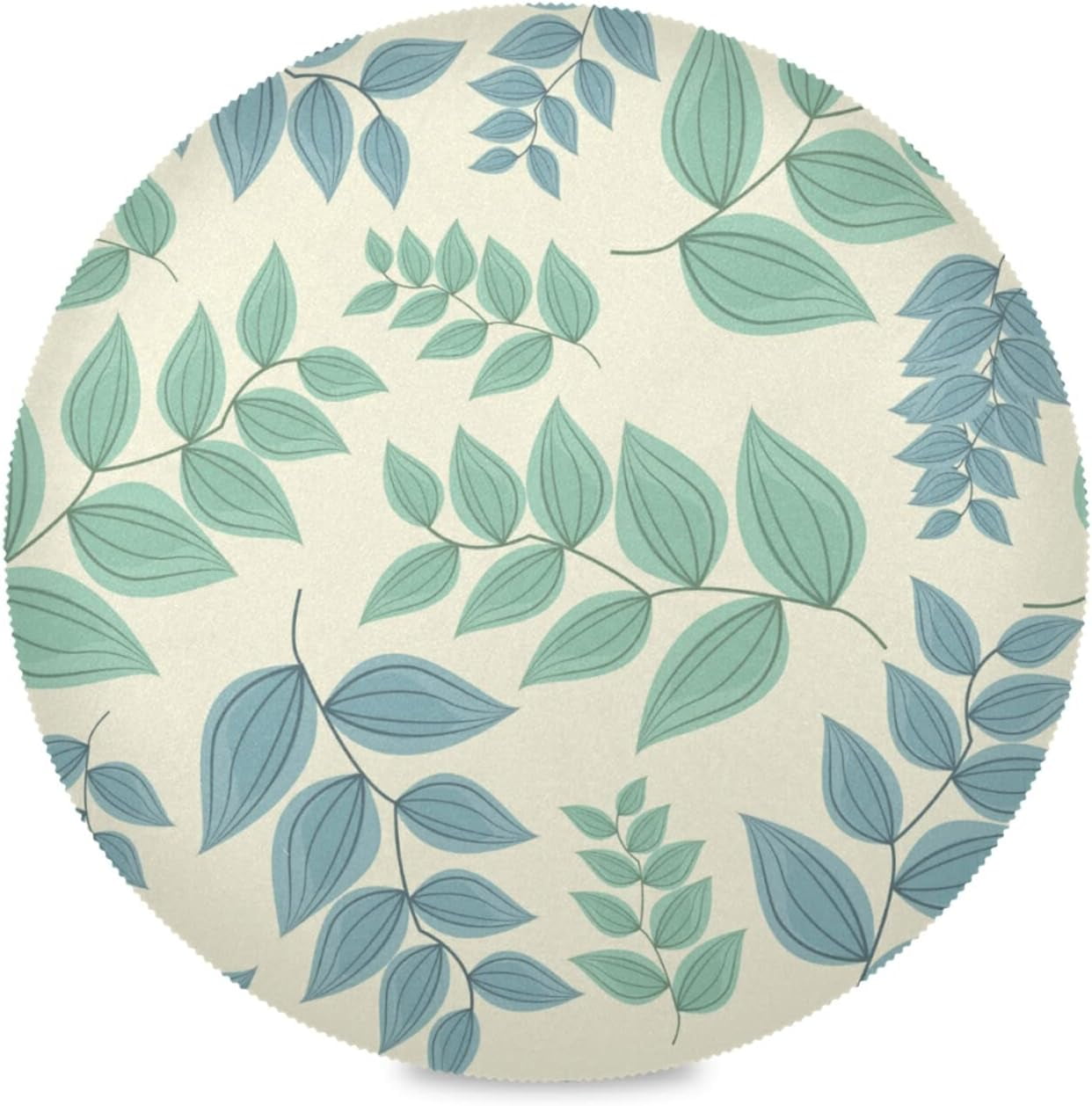 Hidove Tropical Palm Leaves Round Placemats Durable NonSlip Table Mat