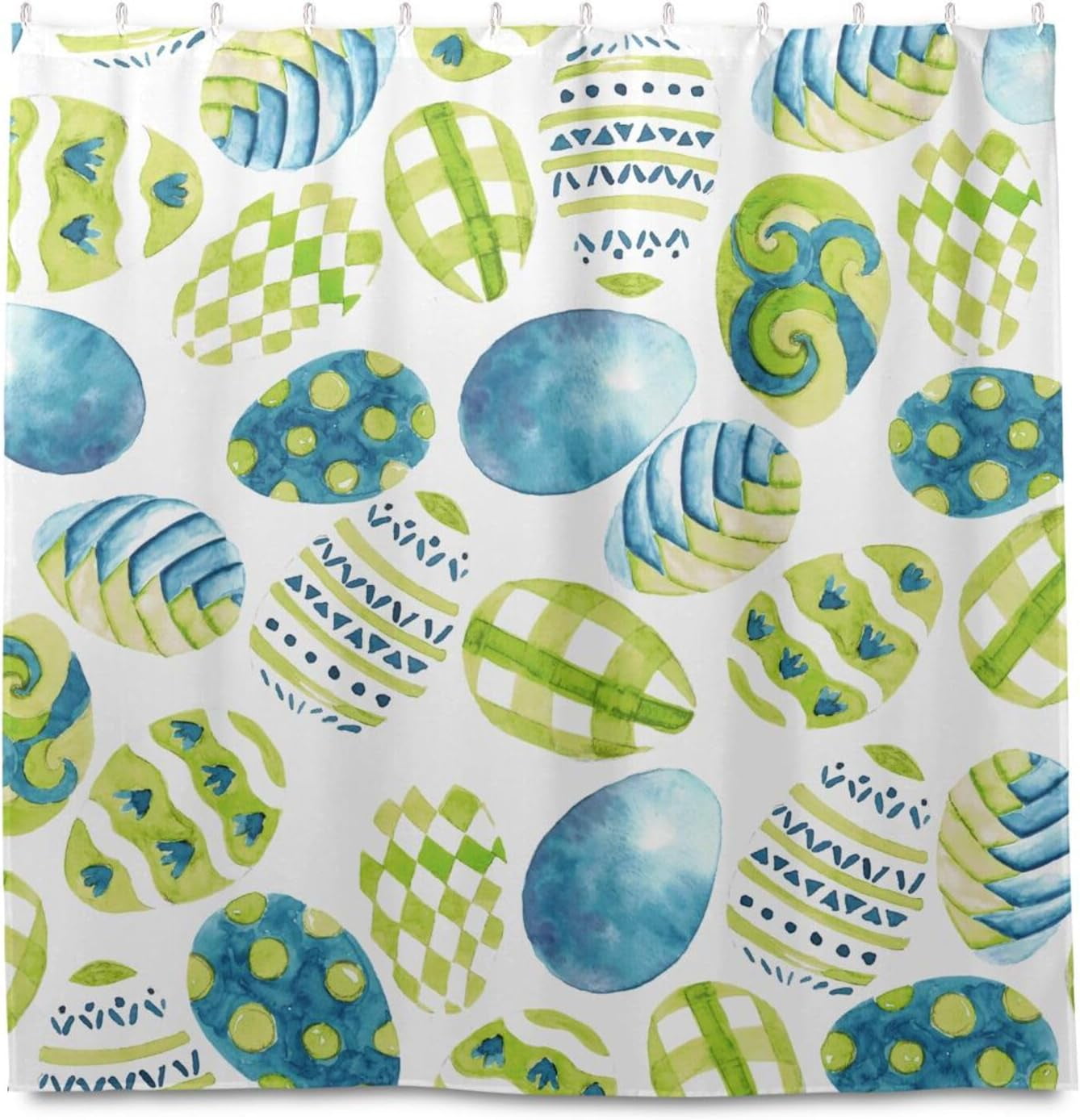 Hidove Watercolor Easter Egg Shower Curtain 72x72 Inch Waterproof