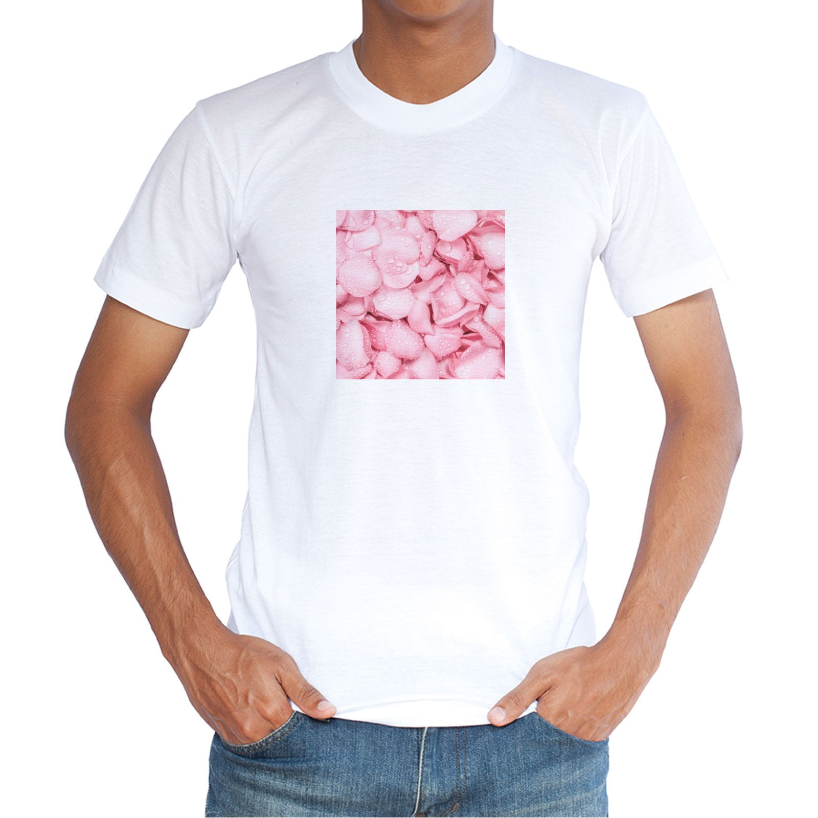 Hidove White Athletic Shirts for Unisex, the Fresh Light Pink Rose Men ...