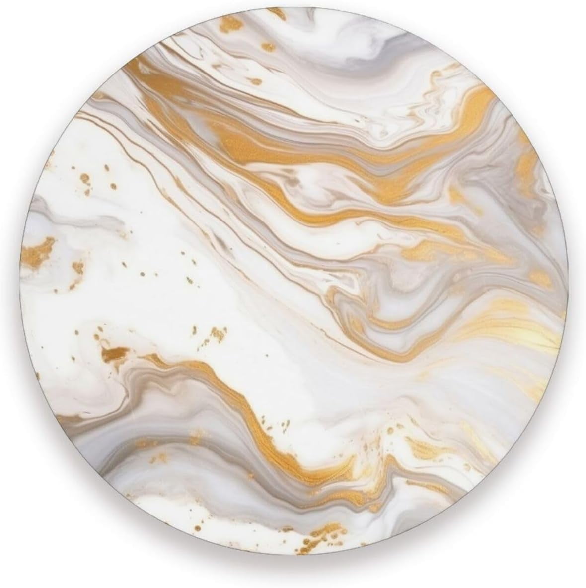 Hidove White Golden Marble Coasters Absorbent Moisture NonSlip Drink