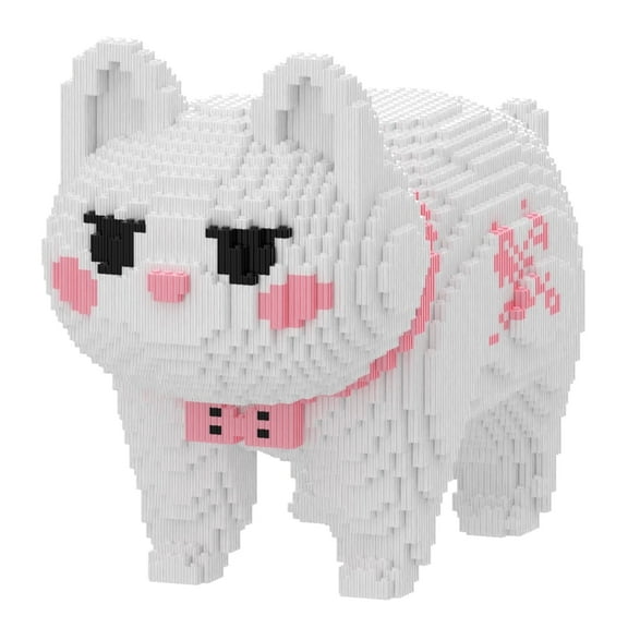 Hidpriva 10500 PCS Animal 3D Micro Building Block Set, Gift for Adults and Kids, Toy Building Blocks, White Cat