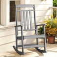 thumbnail image 1 of Hidpriva 1PC Outdoor Rocking Chair,HDPE Oversized Rocking Chairs for Lawn,Porch,Backyard,Indoor and Garden, Gray, 1 of 6