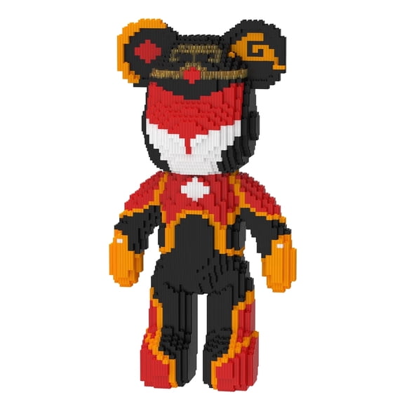 Hidpriva 4500PCS Bear Building Blocks Bear Display Model, Micro 4D Instruction Home & Office Decor Animal Building Blocks, Fluorescence Design for Adults & Kids,MonkeyKing bear