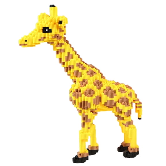 Hidpriva 4800 PCS Animal 4D Micro Building Block Set, Gift for Adults and Kids, Toy Building Blocks, Giraffe