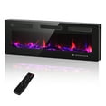 thumbnail image 1 of Hidpriva 50" Electric Fireplace Recessed, Ultra Thin Fireplace W/ Timer & Remote Control, 15 Flame Colors, 1500W/750W, 1 of 9